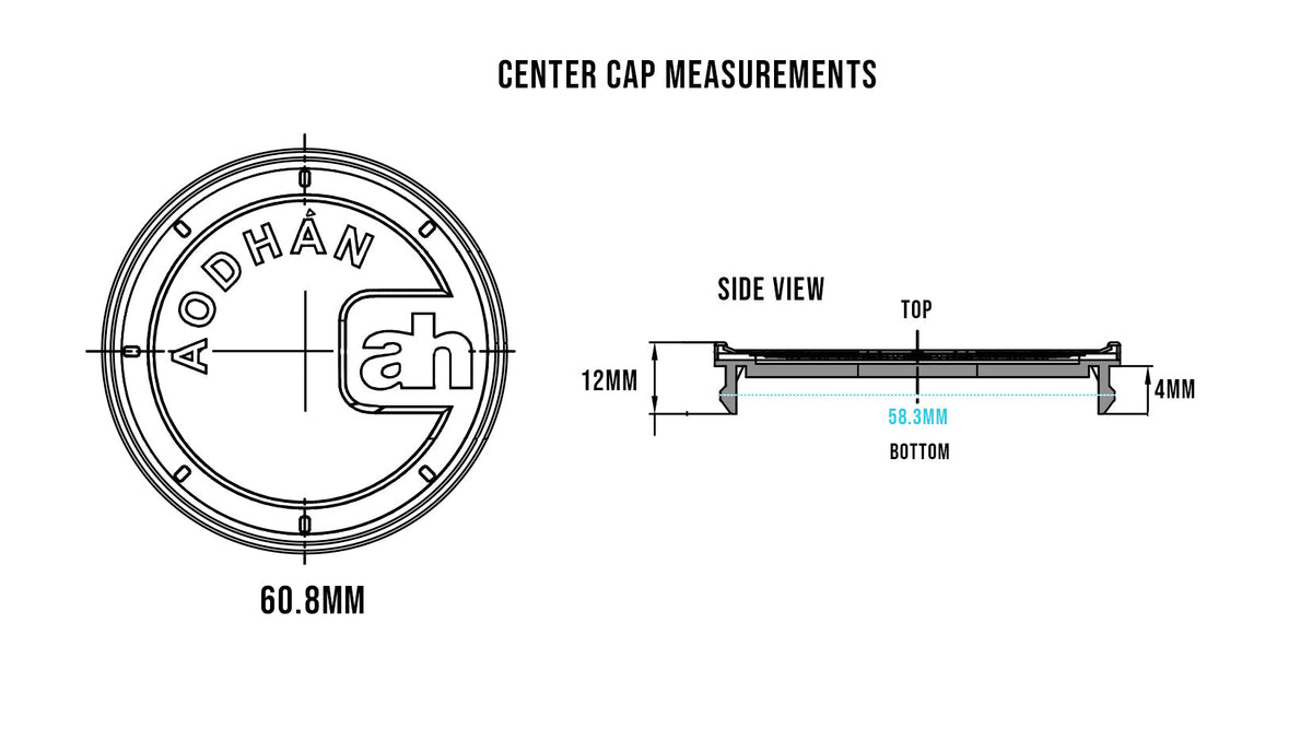 Center Cap Fits AH Series   (Exclude: AH07,AH08,AH-X,AH-11)