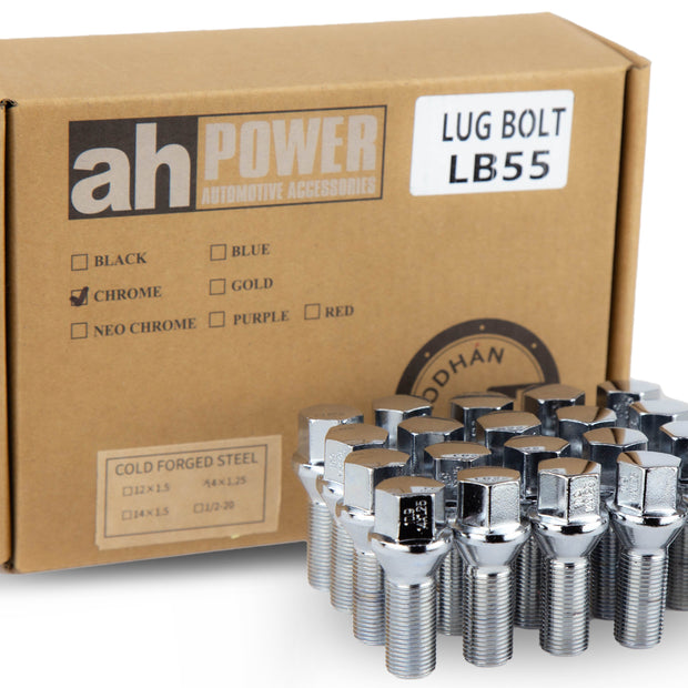 Aodhan LB55 Lug Bolts Set - Conical Seat, 28mm Shank Length