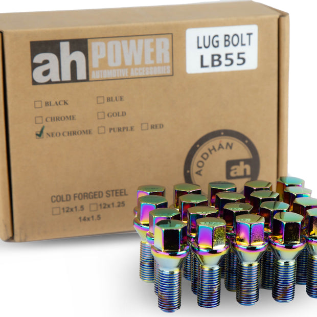 Aodhan LB55 Lug Bolts Set - Conical Seat, 28mm Shank Length