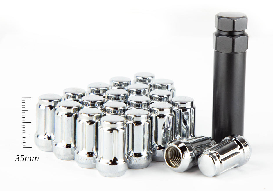 Aodhan Spline Lug nuts Set - Conical Seat ,35mm Overall Size