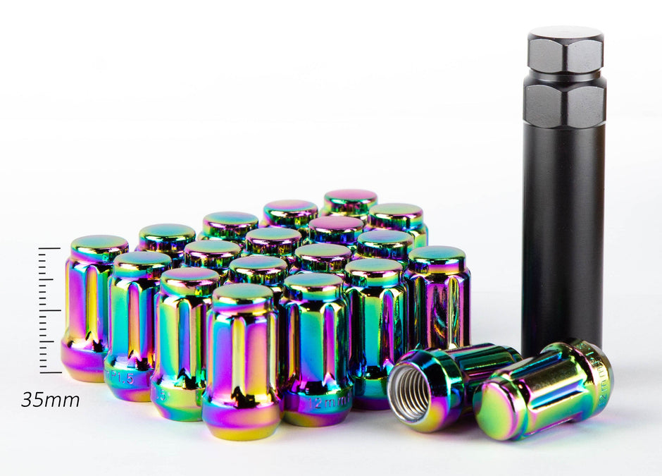Aodhan Spline Lug nuts Set - Conical Seat ,35mm Overall Size